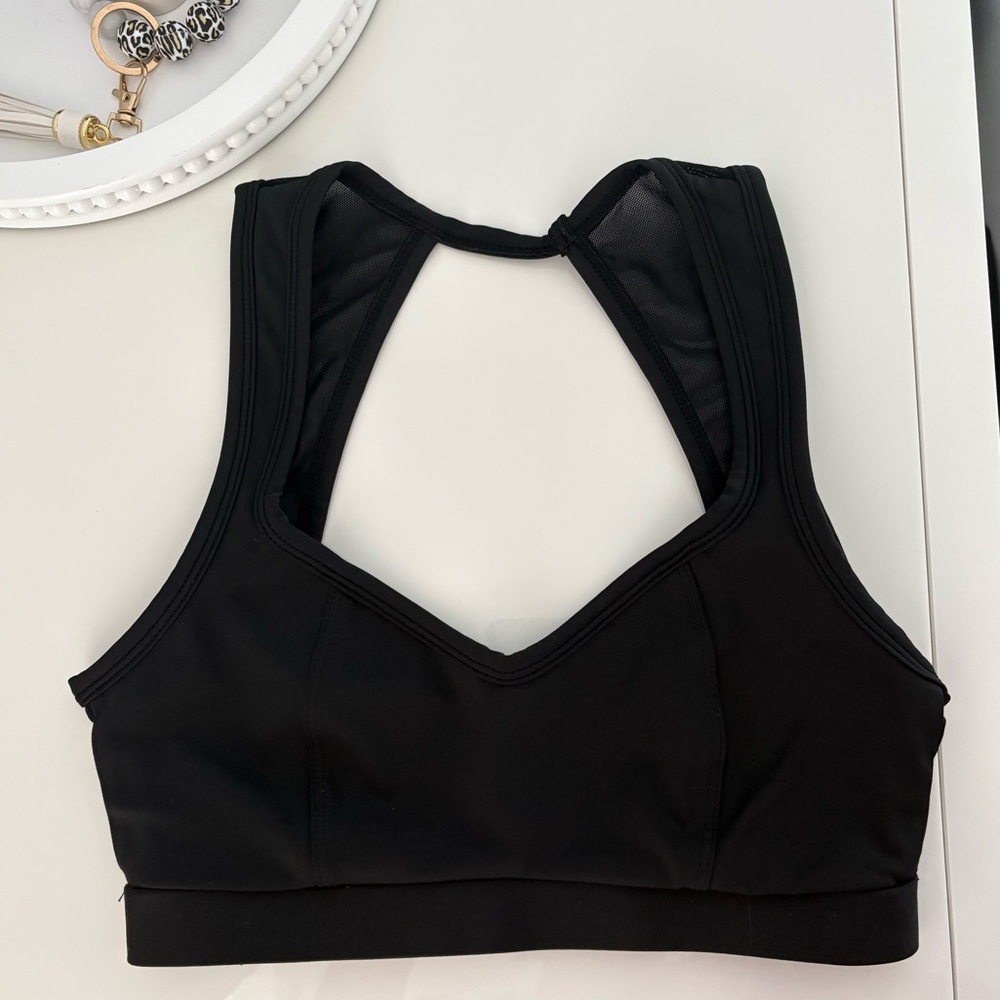 Cleo Harper Black Sports Bra with Keyhole Back